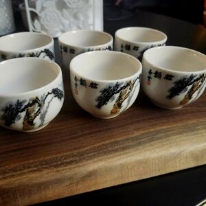 10 MCM 1950's Korean Medicinal Alcohol cup set